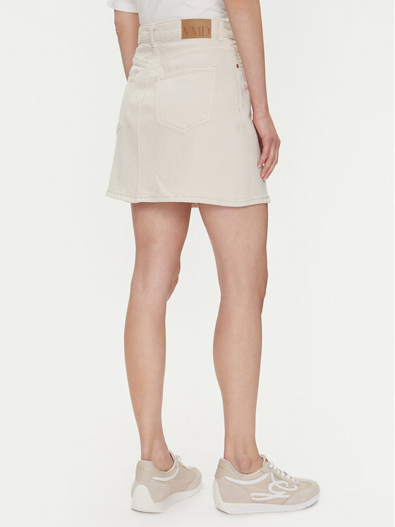 Vero Moda Vero Moda Džínsová sukňa Tessa 10301536 Écru Regular Fit