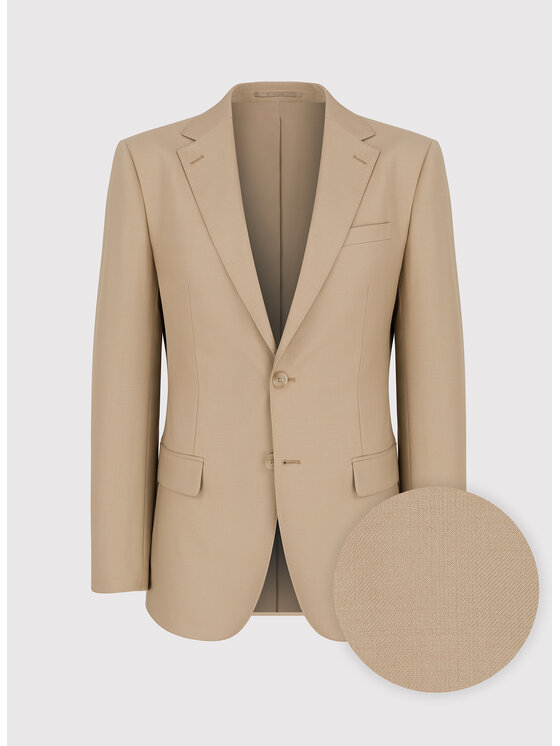 Pako Lorente Pako Lorente Marynarka P24SP-3G-003 Beżowy Super Slim Fit