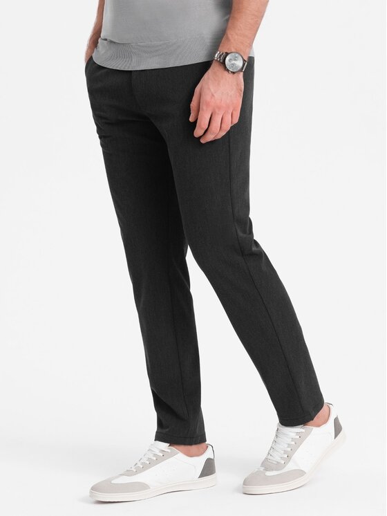 Ombre Ombre Chino kalhoty OM-PACP-0191 Šedá Regular Fit
