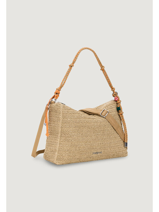 Desigual Desigual Borsetta BAG_HALF LOGO RAFFIA LE Beige