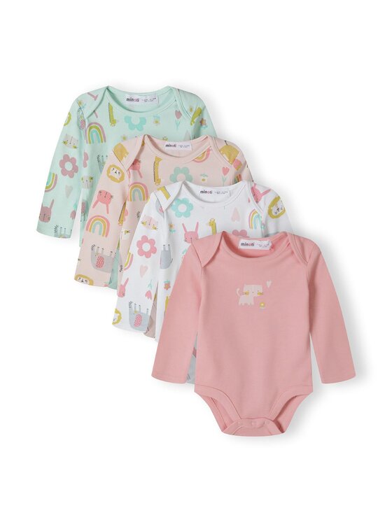 Komplet 4 par body, rozmiar 86/92, Koralowy, 21babypack3