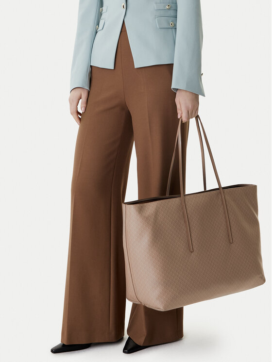 Calvin Klein Calvin Klein Дамска чанта Emblem Aop Large Tote W/ Pouch LV04F3364G Бежов