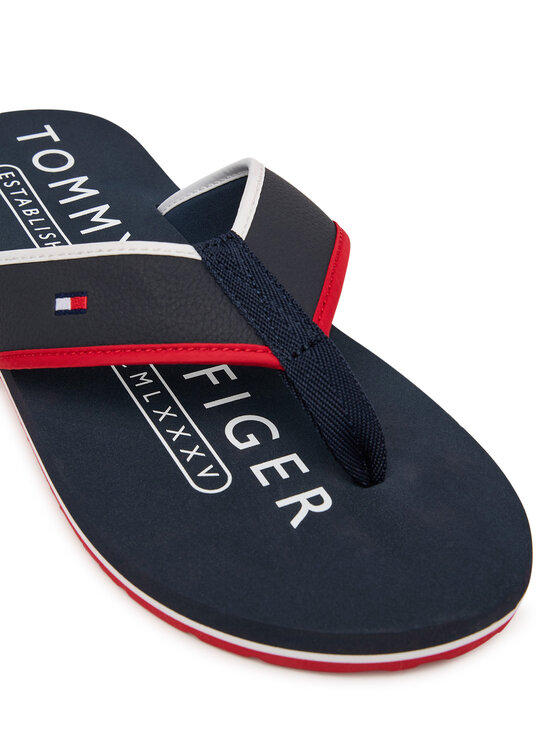 Tommy Hilfiger Tommy Hilfiger Žabky Tumble Beach Sandal FM0FM05710 Tmavomodrá