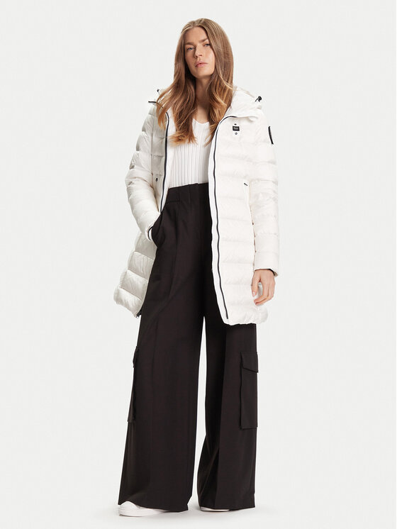 Blauer Blauer Пухено яке 25WBLDK03102 Бял Regular Fit