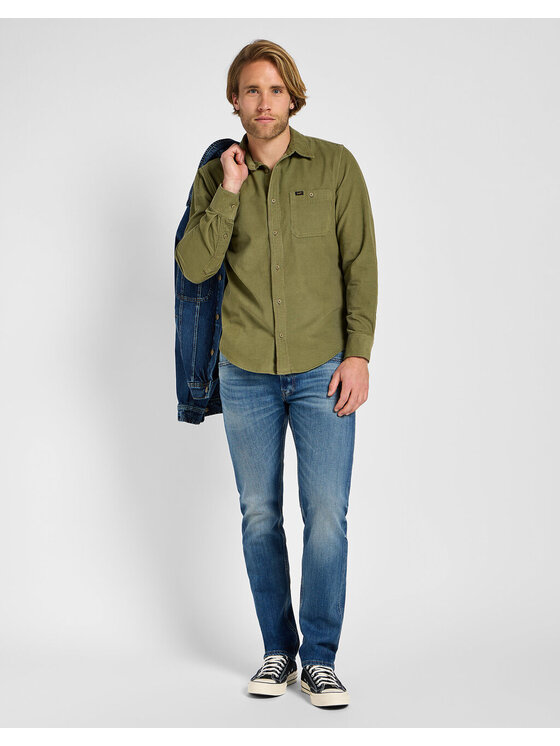Lee Lee Jeansy 112355866 Niebieski Regular Fit