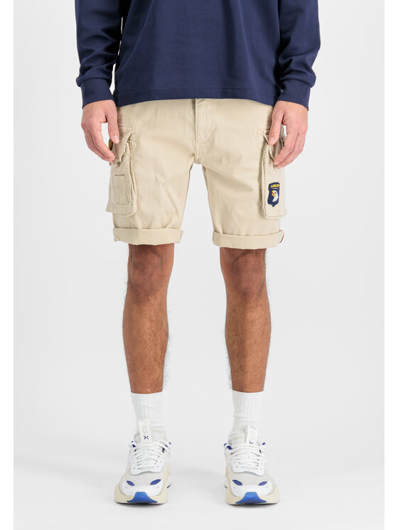 Alpha Industries Alpha Industries Šortky Crew Patch Short Béžová Slim Fit