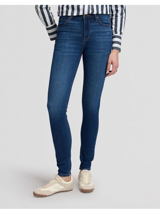 Lee Lee Jeansy SCARLETT HIGH Niebieski Skinny Fit