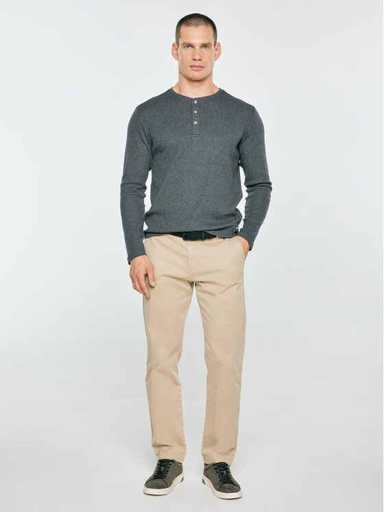 BIG STAR BIG STAR Longsleeve MERRTER Szary Basic Fit