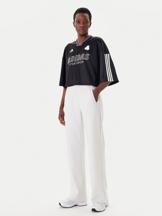 adidas adidas Póló Tiro Cut 3-Stripes JG4097 Fekete Oversize