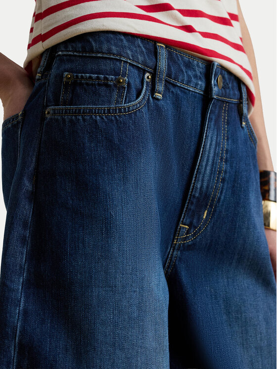 LAUREN RALPH LAUREN LAUREN RALPH LAUREN Jeans kratke hlače 200P13594001 Modra Wide Leg