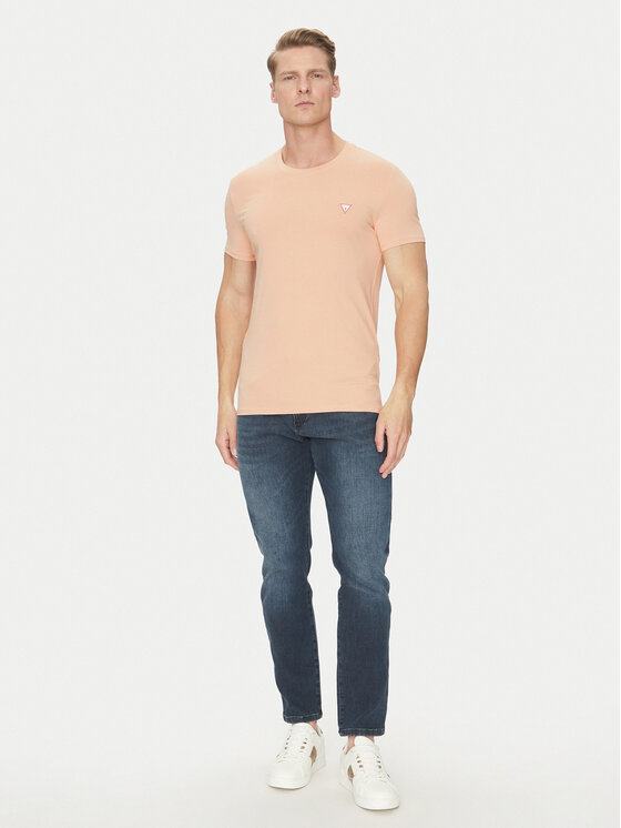 Guess Guess T-shirt M2YI24 J1314 Narančasta Slim Fit