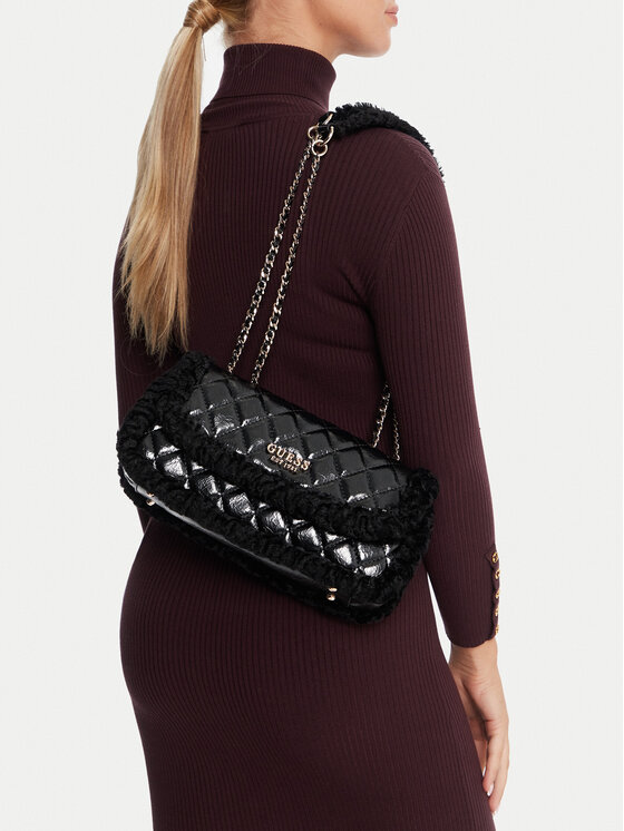 Guess Guess Дамска чанта Cristi HWTG81 39210 Черен