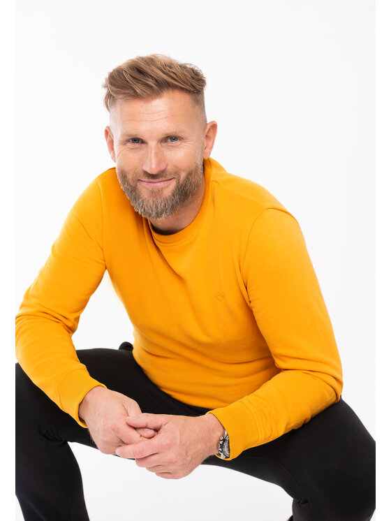 Volcano Volcano Bluza B-ANDY Żółty Regular Fit