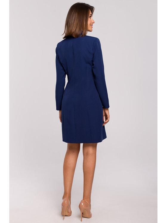 Stylove Stylove Koktejlové šaty S217 Tmavomodrá Regular Fit