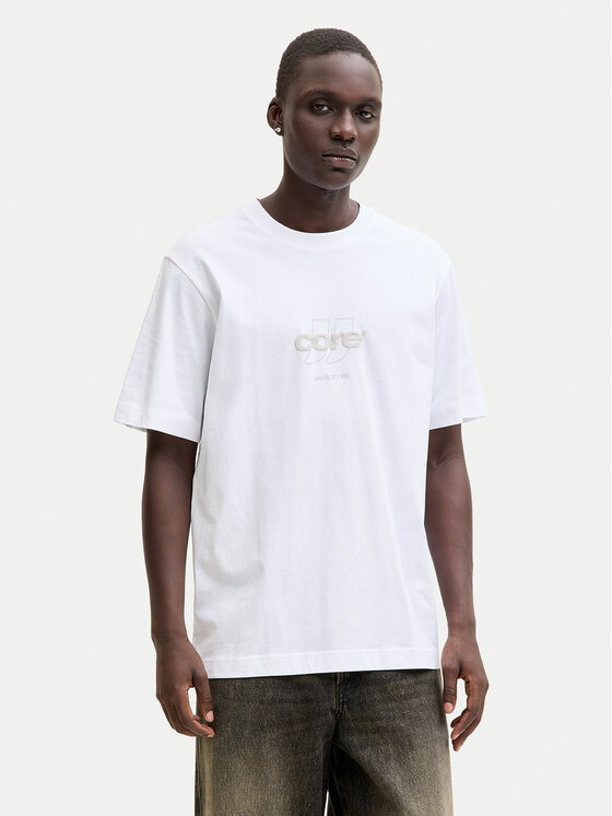 Jack & Jones Jack & Jones Tricou Club 12289868 Alb Relaxed Fit