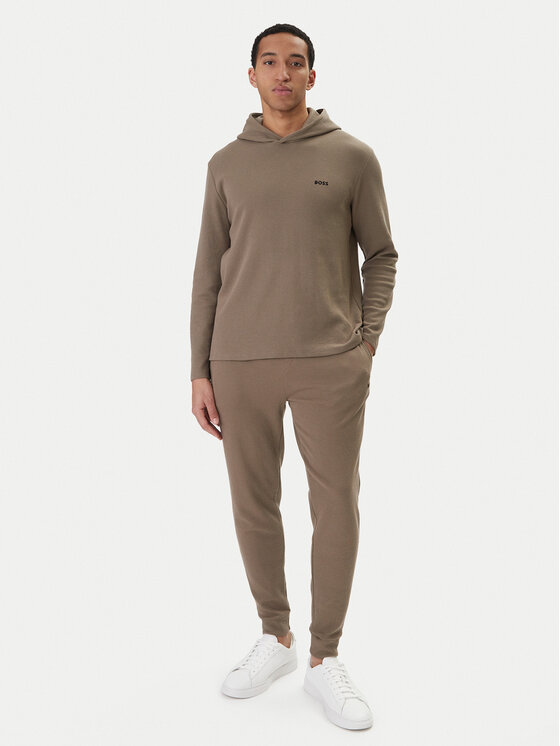 BOSS BOSS Longsleeve Waffle 50535885 Marrone Regular Fit