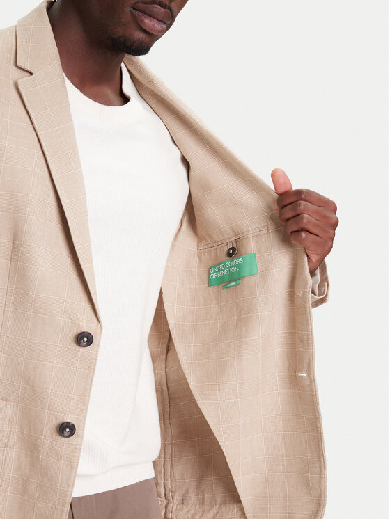 United Colors Of Benetton United Colors Of Benetton Σακάκι 23B3UW014 Μπεζ Regular Fit