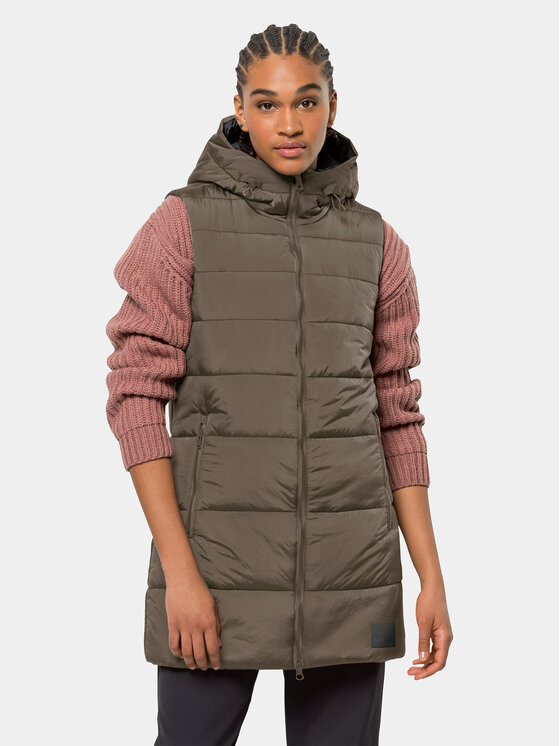 Jack Wolfskin Brezrokavnik Eisbach Vest 1206991 Rjava Regular Fit