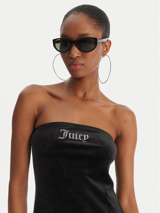 Juicy Couture Juicy Couture Každodenné šaty Ruffle JCWED126311 Čierna Slim Fit