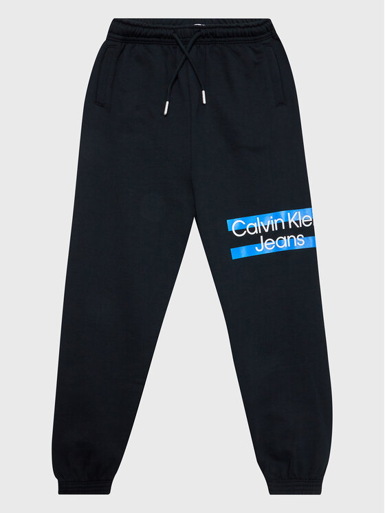 Calvin Klein Jeans Pantalon jogging Maxi Block Logo IB0IB01591 Noir Regular Fit