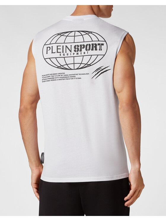 Plein Sport Plein Sport Tank top 1237 Biały Regular Fit