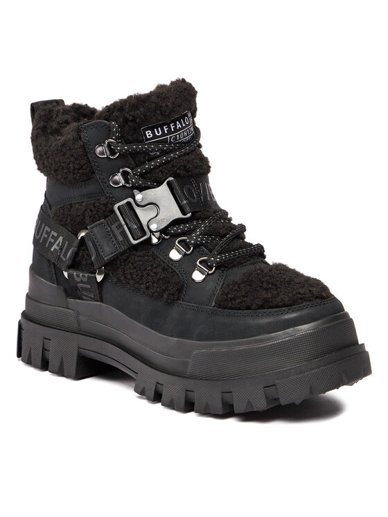 Buffalo Buffalo Trapper stila apavi Aspha Com Mid Warm 1622328 Melns
