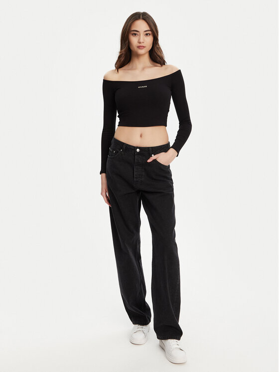 Guess Guess Μπλουζάκι V5YP07 K8RT2 Μαύρο Regular Fit