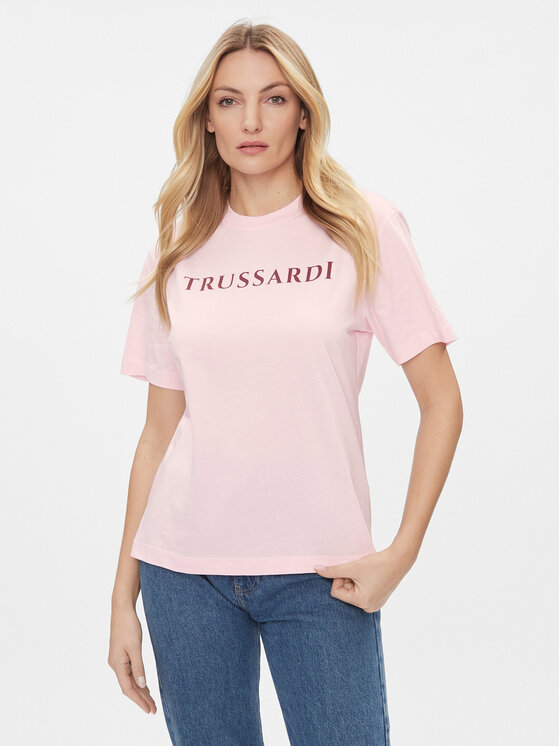 Trussardi T-krekls 56T00592 Rozā Regular Fit