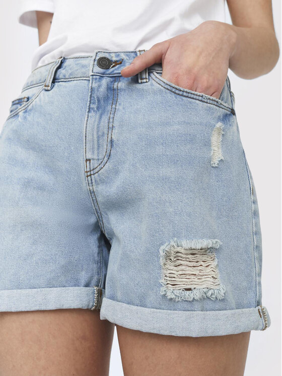 Noisy May Noisy May Pantaloni scurți de blugi Smiley 27010866 Albastru Regular Fit