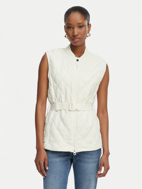 Guess Vestă W6GL01 W1400 Alb Regular Fit