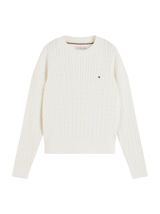 Tommy Hilfiger Tommy Hilfiger Pulover KG0KG08848 Kremna Regular Fit