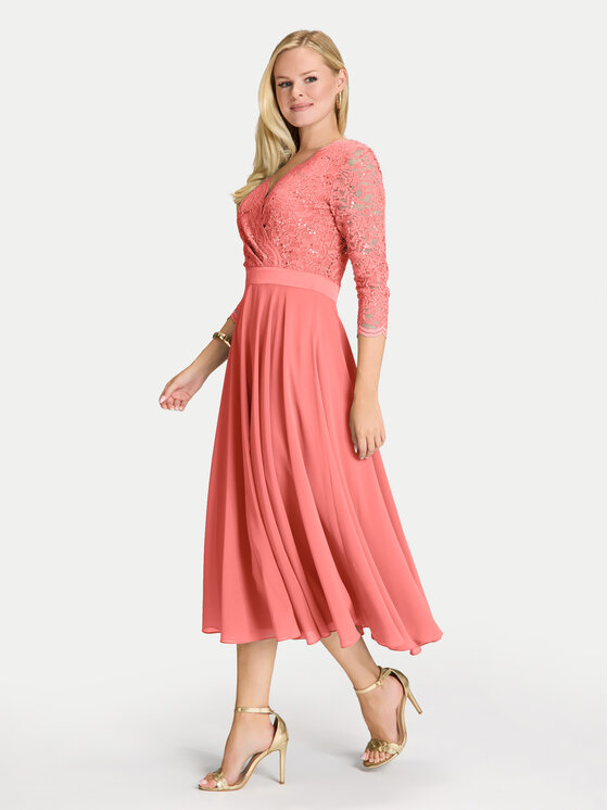 Swing Swing Coctailkleid 5AE29100 Korallenfarben Regular Fit