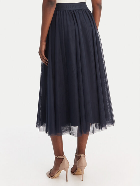 JOOP! JOOP! tylová sukně Fridi-N 10012868 Tmavomodrá Regular Fit