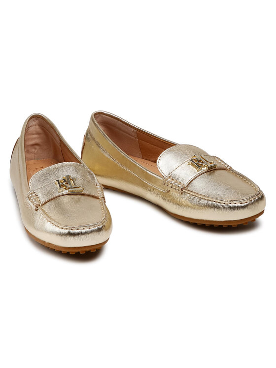LAUREN RALPH LAUREN Lauren Ralph Lauren Mokasyny Barnsbury 802809341001 Złoty