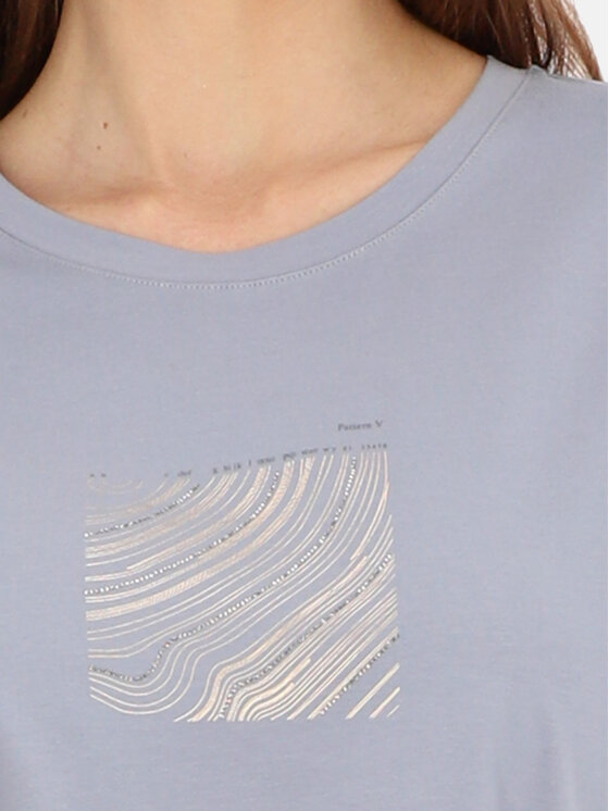Potis & Verso Potis & Verso T-Shirt Mercy Niebieski Regular Fit