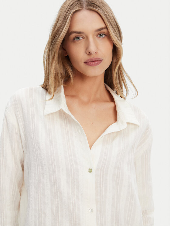 Roxy Roxy Košulja ERJX603447 Écru Relaxed Fit