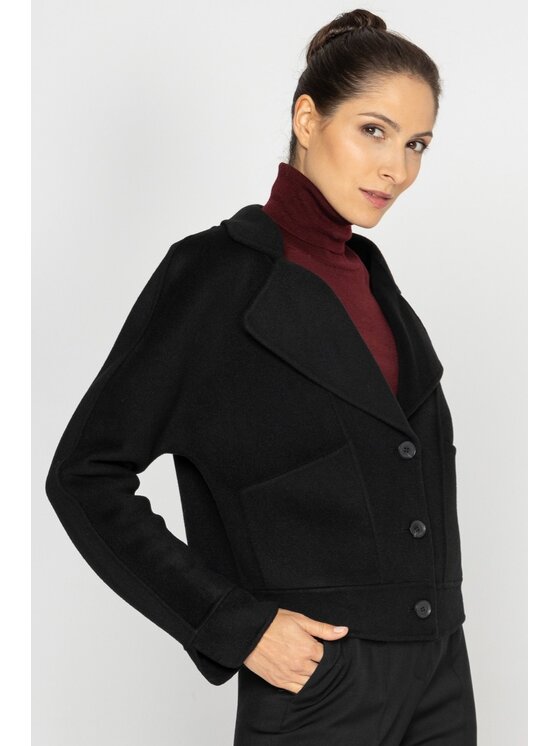 Deni Cler Milano Deni Cler Milano Kurtka damska T-DC-9057-D5-90-90-1 Czarny Regular Fit