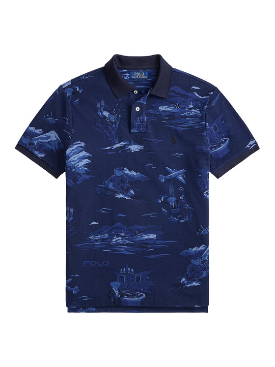 Polo Ralph Lauren Polo Ralph Lauren Pólóing 710P04012001 Sötétkék Custom Slim Fit