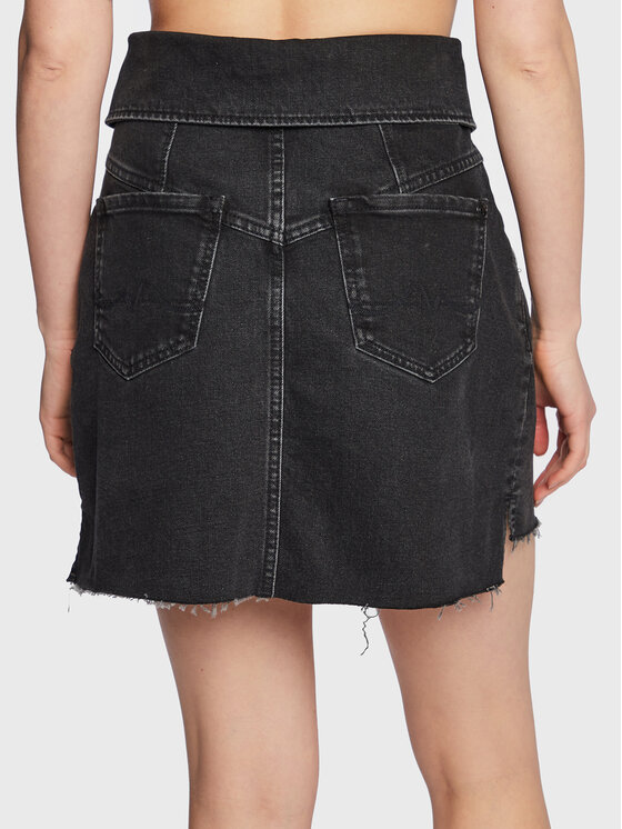 Pepe Jeans Pepe Jeans Φούστα τζιν Kaz PL901009 Μαύρο Regular Fit