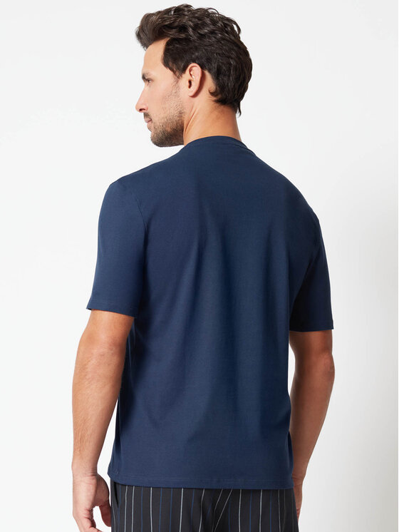 Huber Huber T-Shirt 117101 Granatowy Regular Fit