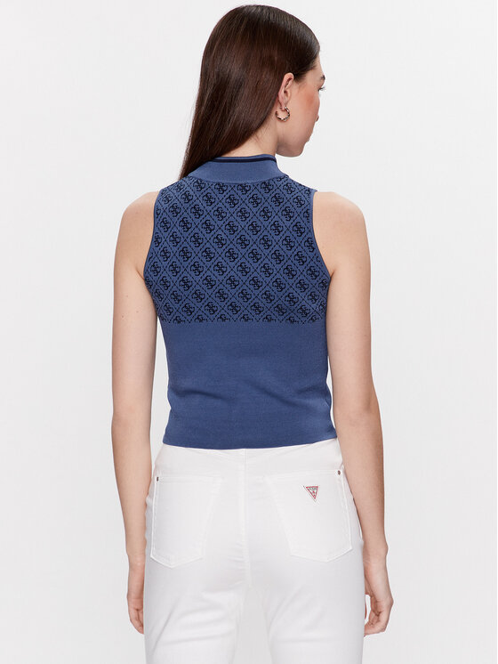 Guess Guess Pullover W3YR26 Z37K0 Dunkelblau Slim Fit