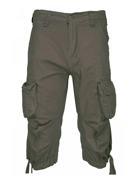 Brandit Brandit Szorty materiałowe 2013.1.7XL Zielony Regular Fit