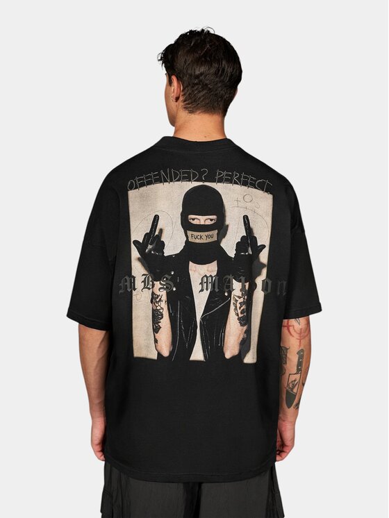 MADE BY SOCIETY MADE BY SOCIETY T-Shirt Silent Form - T17847 Czarny Basic Fit
