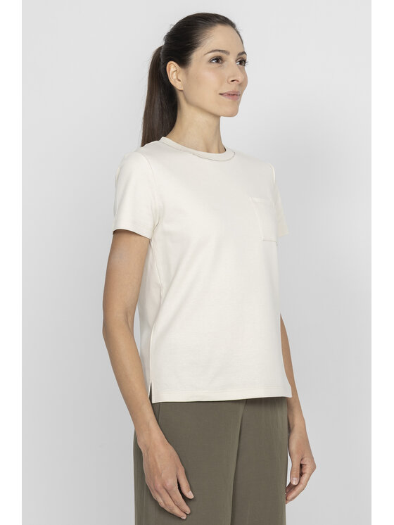 Deni Cler Milano Deni Cler Milano T-Shirt T-DC-T215-E2-10-12-1 Beżowy Regular Fit