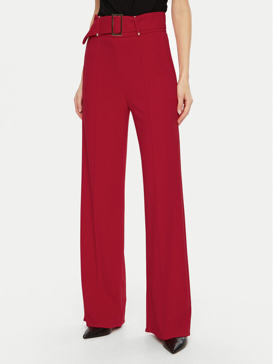 Rinascimento Pantaloni di tessuto CFC0121912003 Rosso Regular Fit, taglia : XS