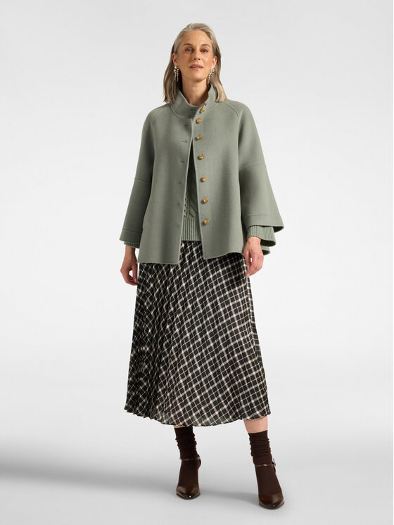 Elena Mirò Elena Mirò Cappotto invernale 8005Z000033N0A5 Verde chiaro Boxy Fit