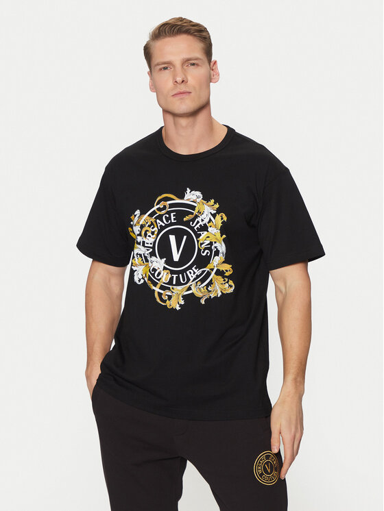 Versace Jeans Couture Versace Jeans Couture T-Shirt 78GAHC01 Czarny Regular Fit