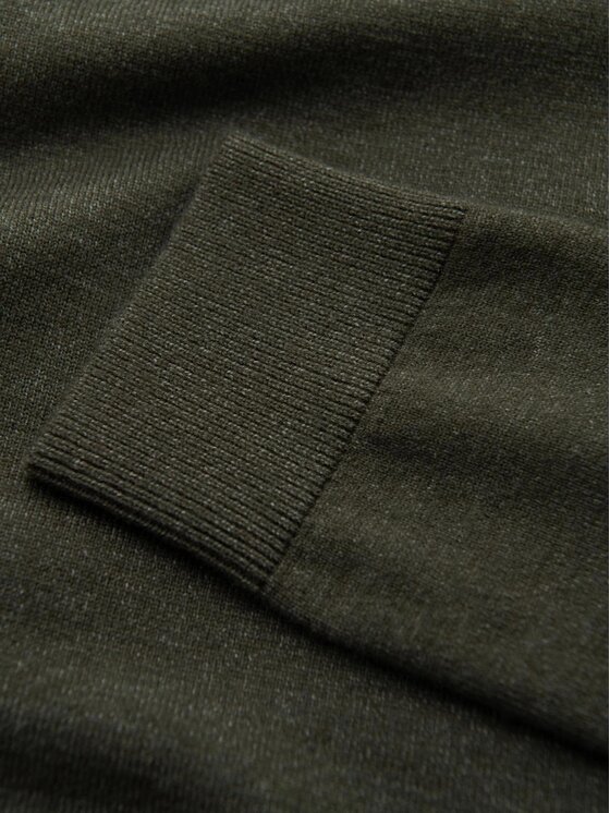 Ombre Ombre Sweter OM-SWTN-0127 Zielony Regular Fit
