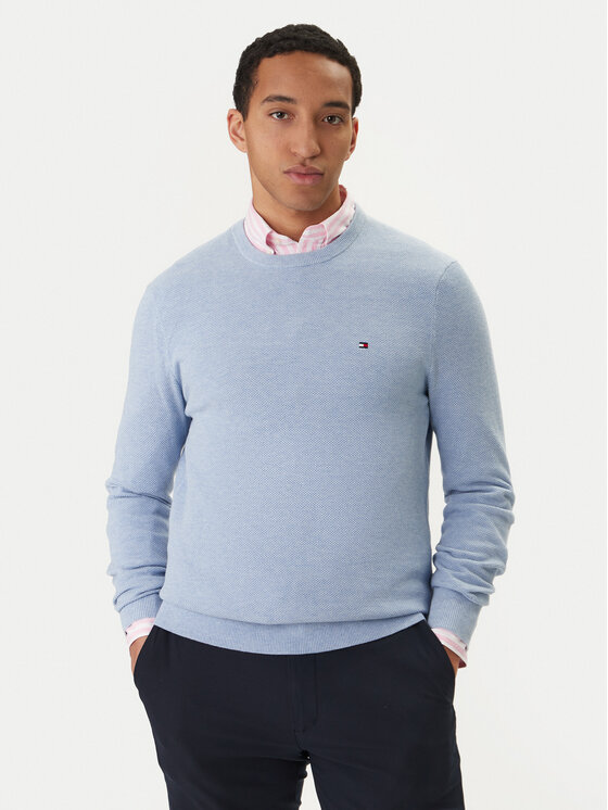 Tommy Hilfiger Tommy Hilfiger Svetr Essential MW0MW36347 Světle modrá Regular Fit