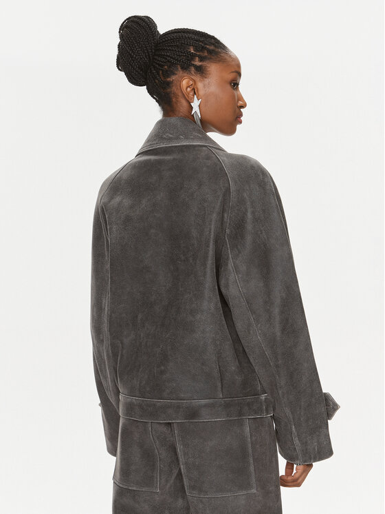 MVP Wardrobe MVP Wardrobe Jacke aus Kunstleder Solferino MVPI3CP152.0PELLE Grau Wide Fit